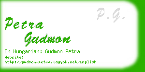 petra gudmon business card